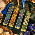 Retro Floral Metal Bookmarks