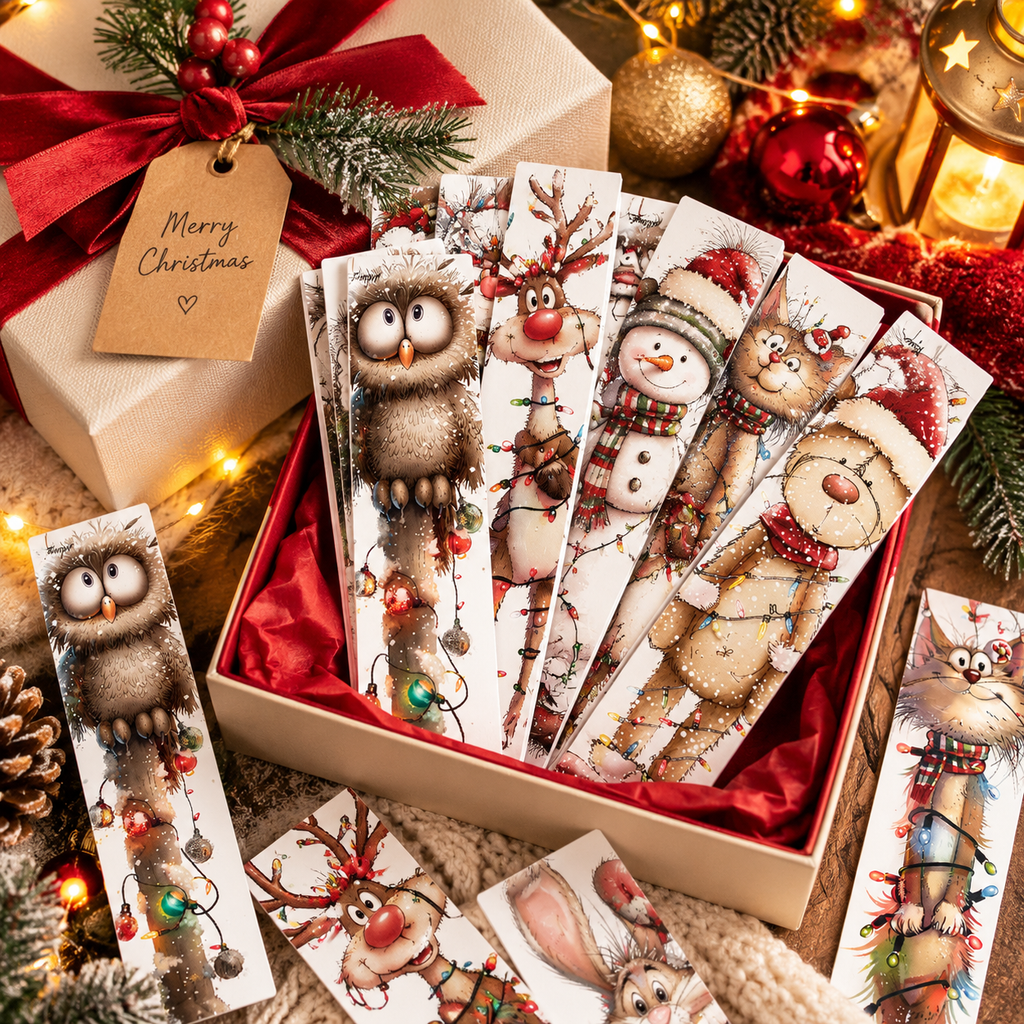 32PCS Christmas Animal Bookmarks