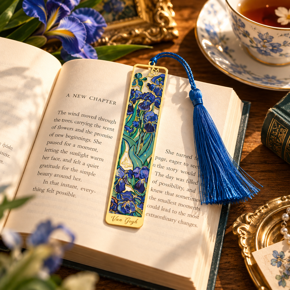 Retro Floral Metal Bookmarks